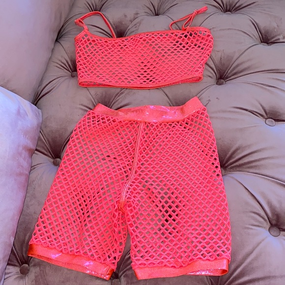 Pants - Women’s pink glitter two piece set